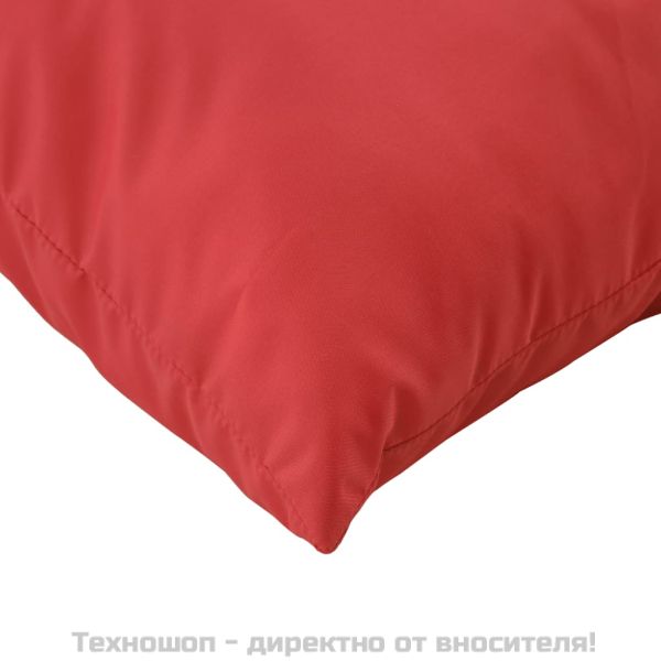 Палетни възглавници, 3 бр, червени, Оксфорд плат