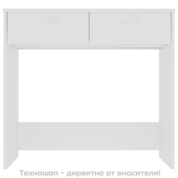 Бюро, бяло, 80x40x75 см, инженерно дърво