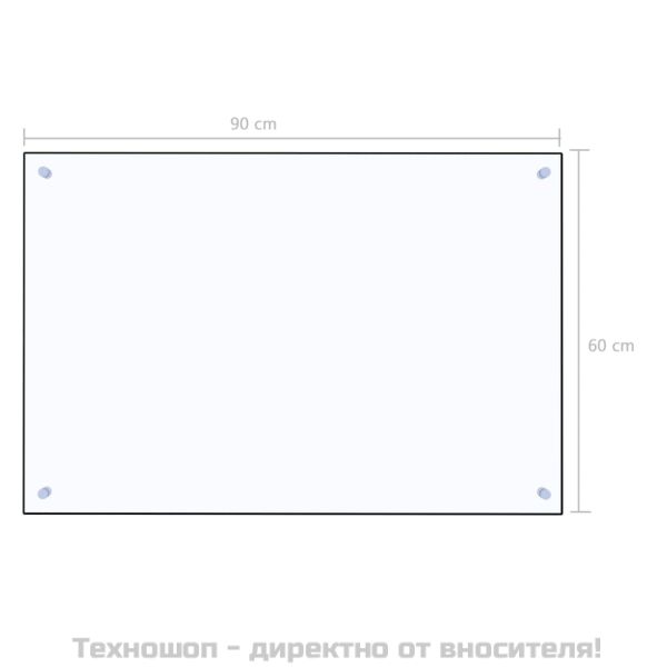 Кухненски гръб, прозрачен, 90x60 см, закалено стъкло