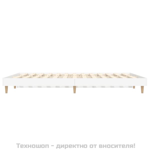 Рамка за легло, бяла, 75x190 см, масивно дърво