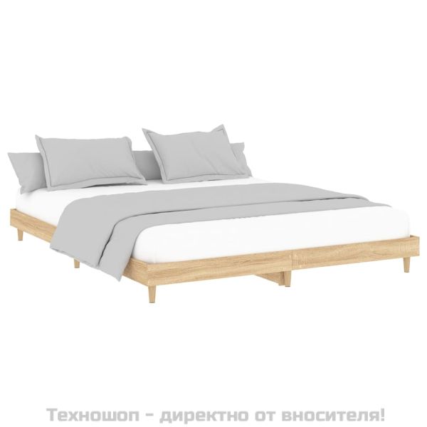 Рамка за легло без матрак сонома дъб 120x200 см инженерно дърво