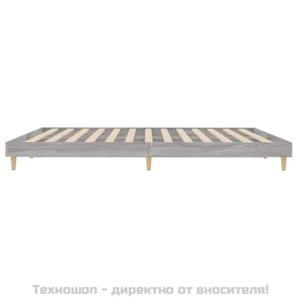 Рамка за легло, сив сонома, 120x200 см, инженерно дърво