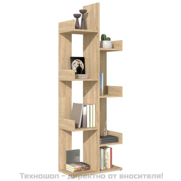 Шкаф библиотека, дъб сонома, 48x25,5x140 см, инженерно дърво