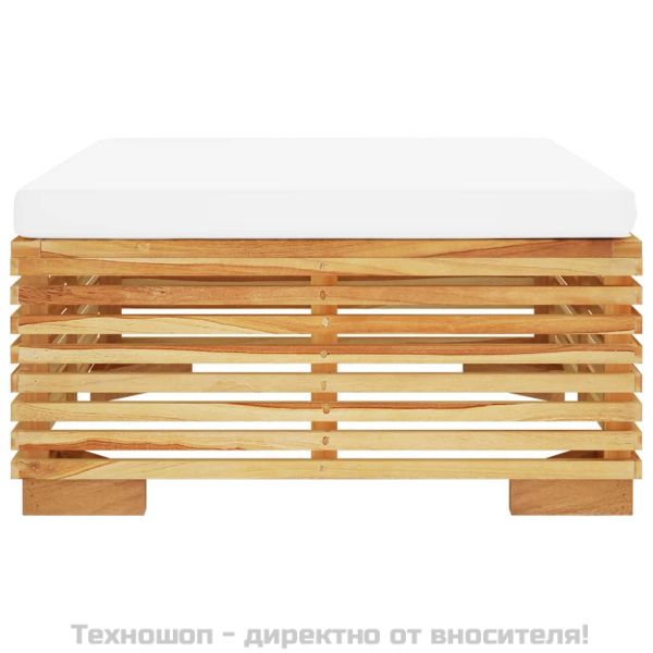 Градински лаундж комплект от 2 части тиково дърво масив