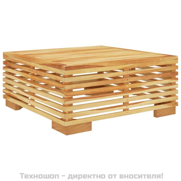 Градински лаундж комплект от 2 части тиково дърво масив