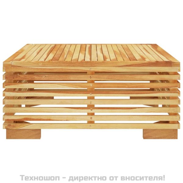 Градински лаундж комплект от 2 части тиково дърво масив