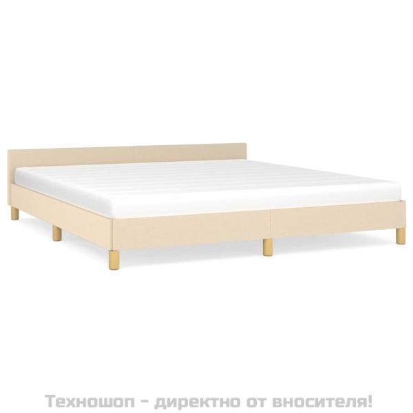 Рамка за легло без матрак, кремава, 180x200 см, плат
