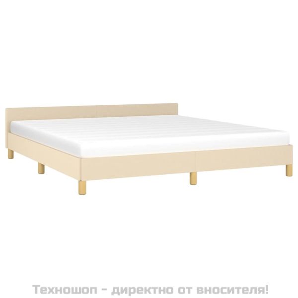 Рамка за легло без матрак, кремава, 180x200 см, плат