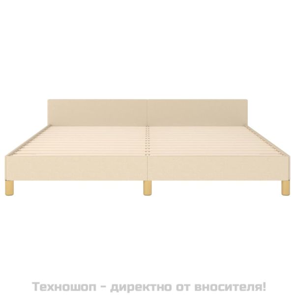 Рамка за легло без матрак, кремава, 180x200 см, плат
