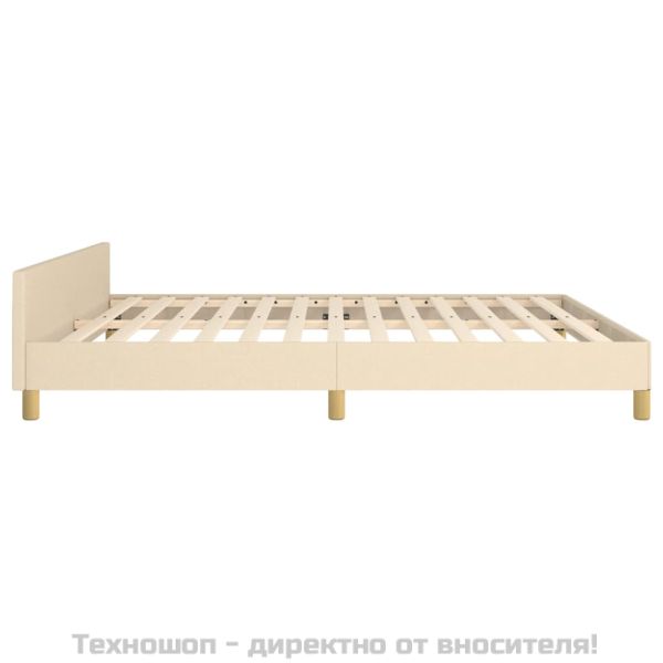 Рамка за легло без матрак, кремава, 180x200 см, плат