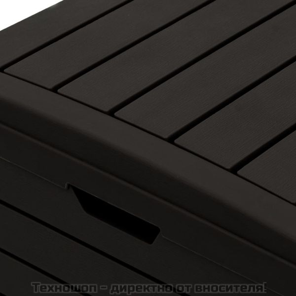 Външен кош за боклук, черен, 78x41x86 см, полипропилен