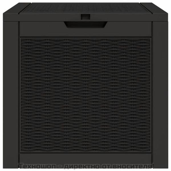 Градински сандък за съхранение черен 55,5x43x53 см полипропилен