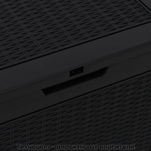 Градински сандък за съхранение черен 55,5x43x53 см полипропилен