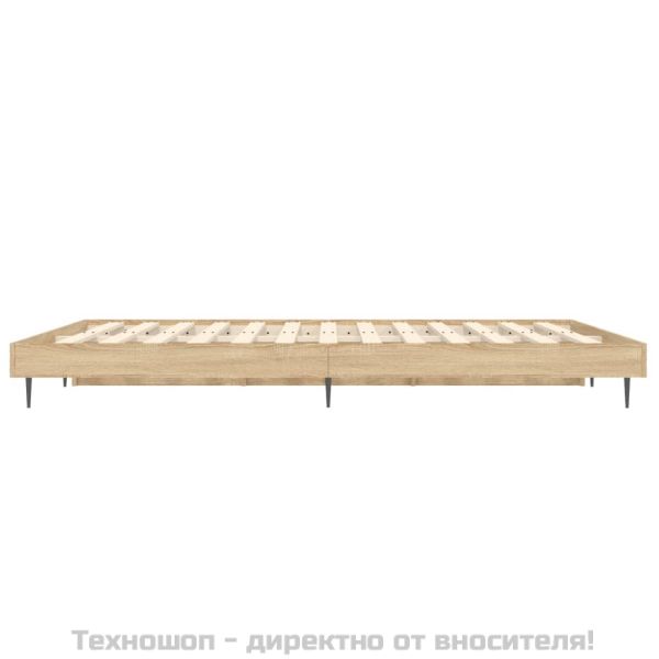 Рамка за легло без матрак сонома дъб 140x190 см инженерно дърво