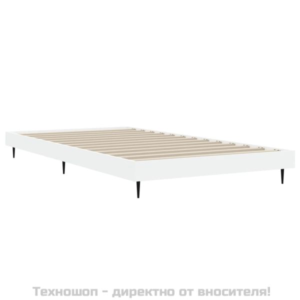 Рамка за легло, бяла, 90x190 см, инженерно дърво