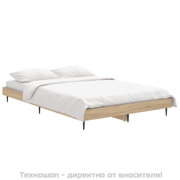Рамка за легло без матрак сонома дъб 120x190 см инженерно дърво