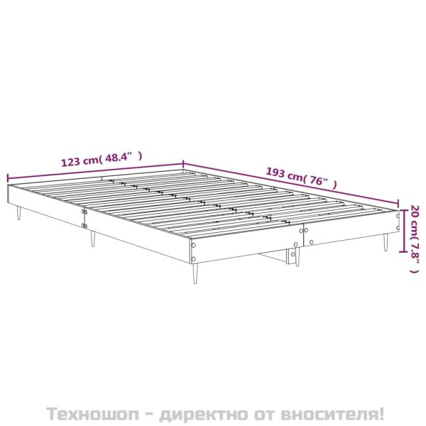 Рамка за легло без матрак сонома дъб 120x190 см инженерно дърво