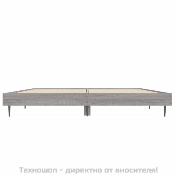Рамка за легло, сив сонома, 120x190 см, инженерно дърво
