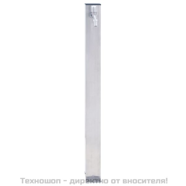 Градинска чешма, 80 см, неръждаема стомана, квадратна колона