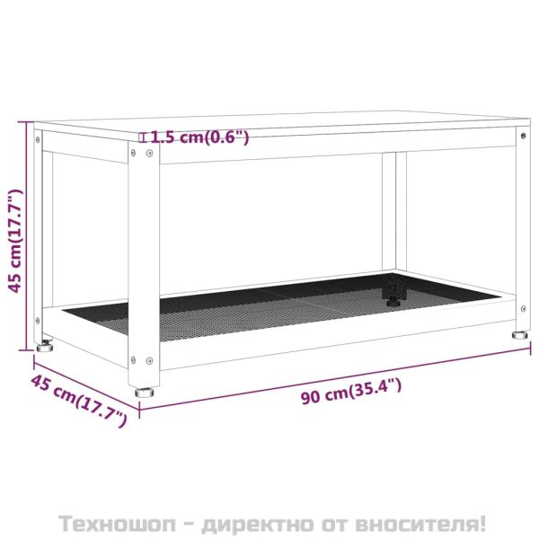 Маса за кафе, тъмносиво и черно, 90x45x45 см, МДФ и желязо