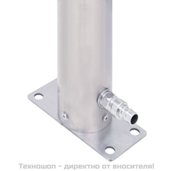 Градинска чешма, 60 см, неръждаема стомана, кръгла колона