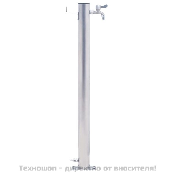 Градинска чешма, 80 см, неръждаема стомана, кръгла колона