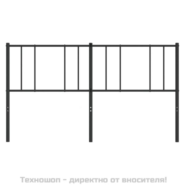 Метална табла за глава, черна, 180 см