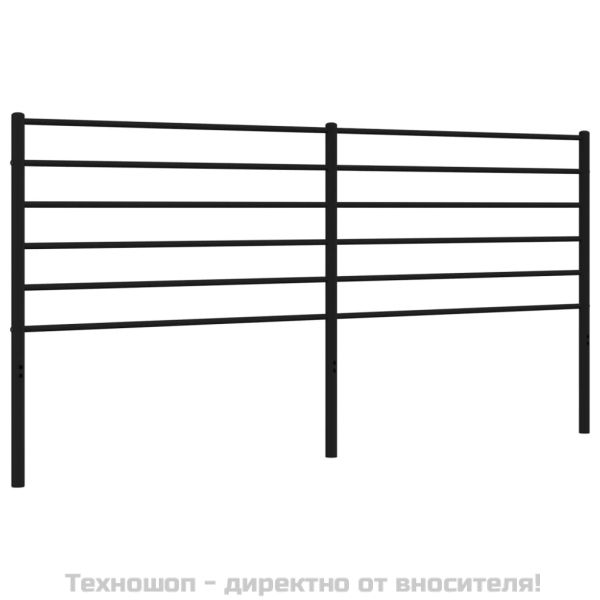 Метална табла за глава, черна, 180 см