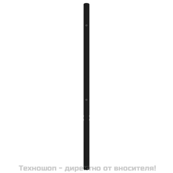 Метална табла за глава, черна, 180 см