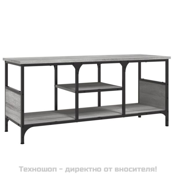 ТB шкаф, сив сонома, 100x35x45 см, инженерно дърво и желязо