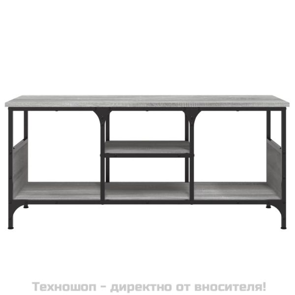 ТB шкаф, сив сонома, 100x35x45 см, инженерно дърво и желязо