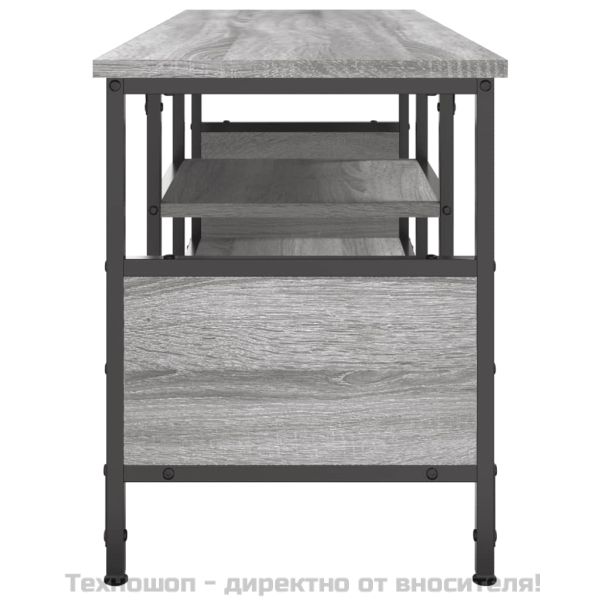 ТB шкаф, сив сонома, 100x35x45 см, инженерно дърво и желязо