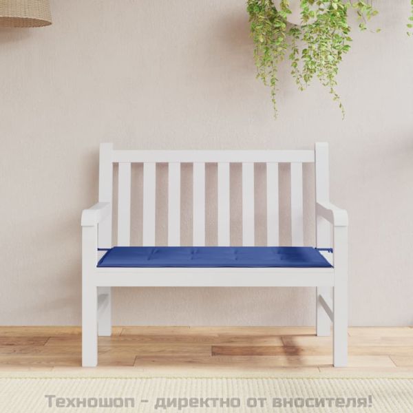Възглавница за пейка кралско синьо 120x50x4 см Оксфорд плат