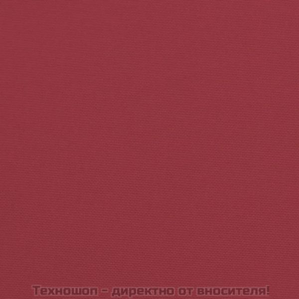 Възглавница за пейка виненочервена 200x50x4 см оксфорд плат