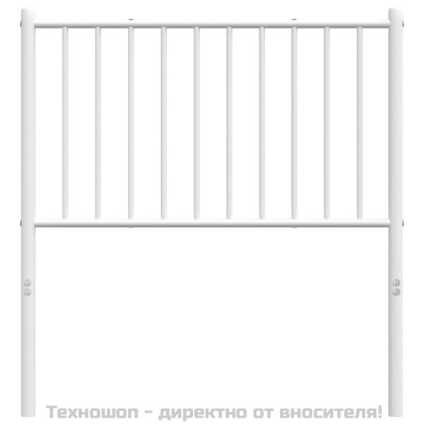 Метална табла за глава, бяла, 80 см