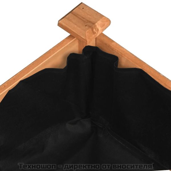 Градинска повдигната леха с вложка кафяв 240x60x25 см ела масив