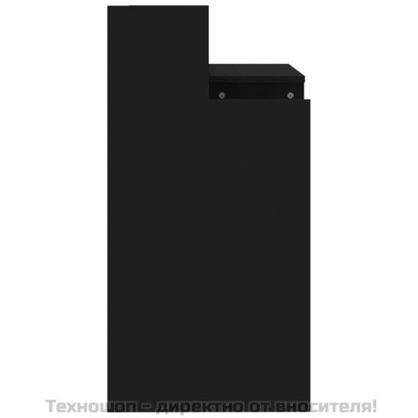 Бюро с LED осветление, черно, 97x45x90 см, инженерно дърво