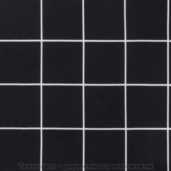 Възглавница за пейка черно каре 150x50x4 см оксфорд плат