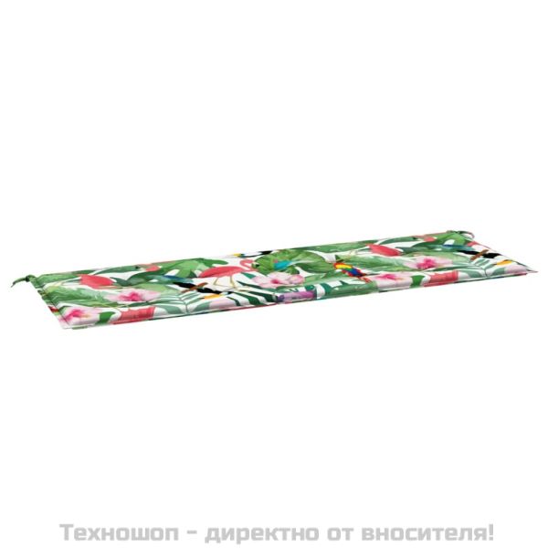 Възглавница за градинска пейка шарена 150x50x4 см оксфорд плат