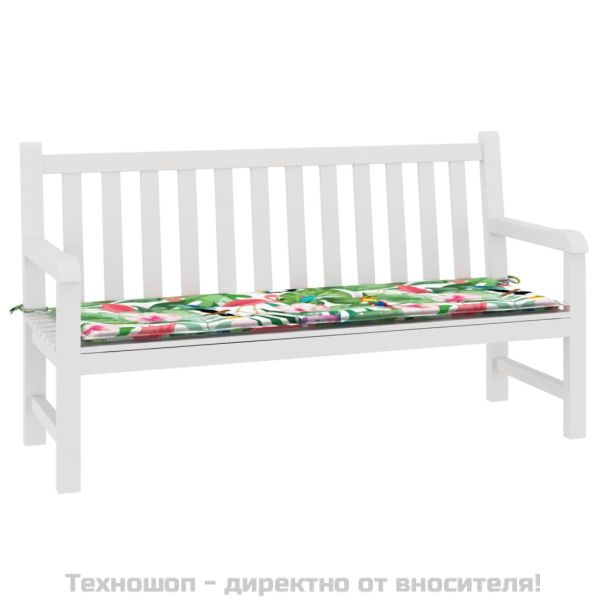Възглавница за градинска пейка шарена 150x50x4 см оксфорд плат