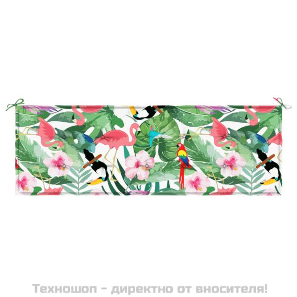 Възглавница за градинска пейка шарена 150x50x4 см оксфорд плат