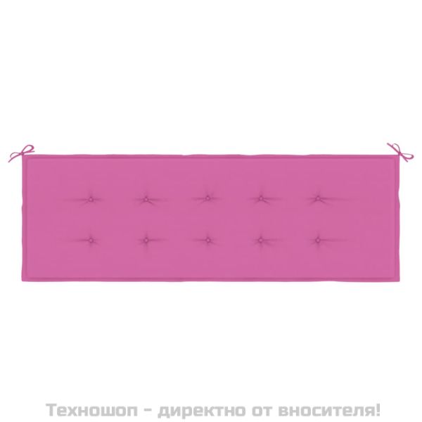 Възглавница за градинска пейка розова 150x50x4 см оксфорд плат