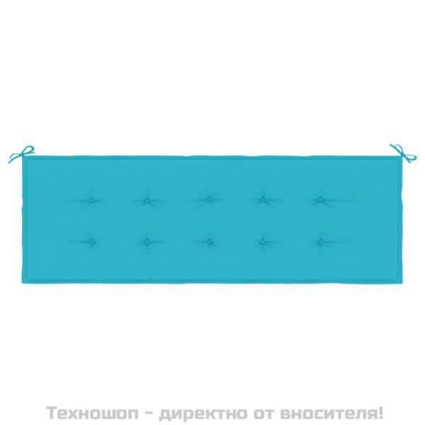 Възглавница за градинска пейка тюркоаз 150x50x4 см текстил