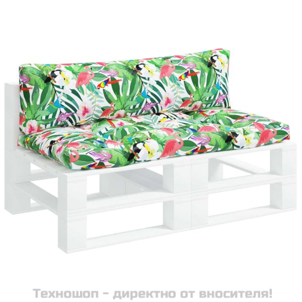 Палетни възглавници, 2 бр, многоцветни, плат Оксфорд