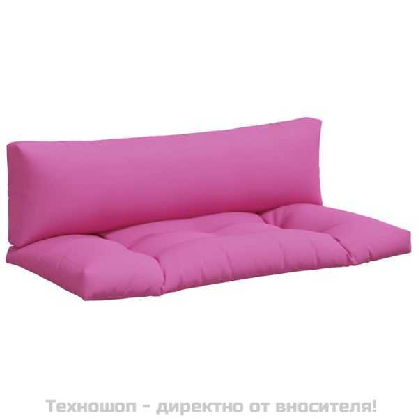Палетни възглавници, 2 бр, розови, плат Оксфорд