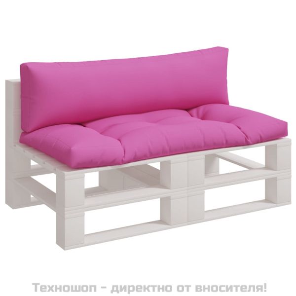 Палетни възглавници, 2 бр, розови, плат Оксфорд