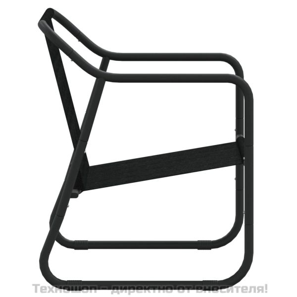 Градински комплект от 3 части с възглавници антрацит стомана