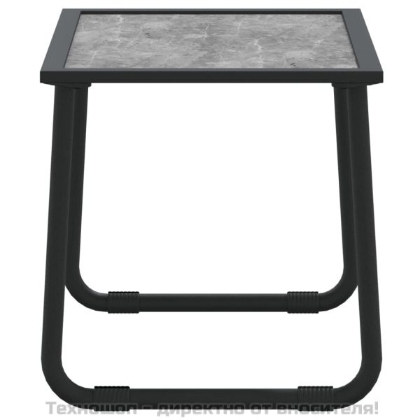 Градински комплект от 3 части с възглавници антрацит стомана