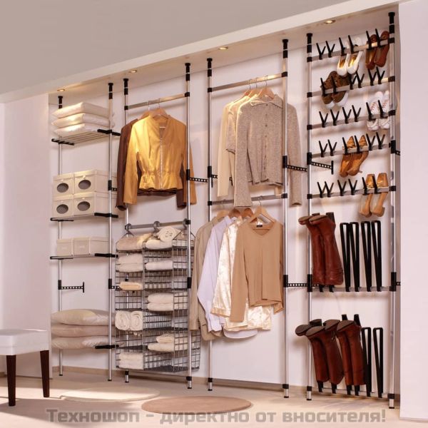 Телескопична поставка за обувки с алуминиеви пръти