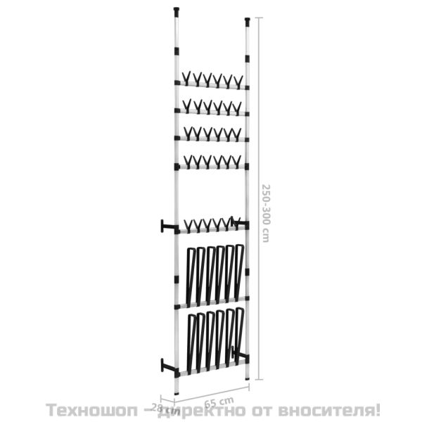 Телескопична поставка за обувки с алуминиеви пръти